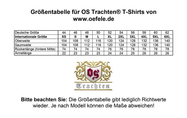 os trachten orbis textil T-Shirts Doppelpack oliv größentabelle sizeguide 428000-3382/55