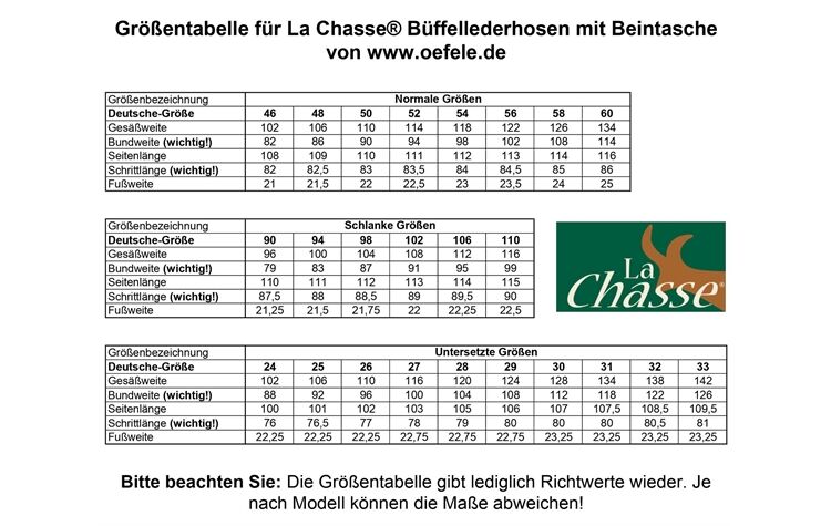 La Chasse® Robuste Büffellederhose mit Beintasche