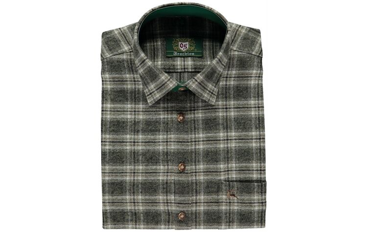 OS Trachten® Flanell-Holzfällerhemd aus 100 % Baumwolle Langarmhemd Karohemd Jagdhemd 420000-3941/56