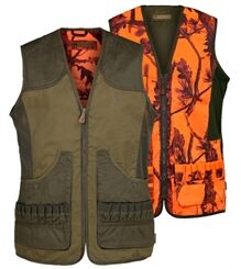 Percussion® Wende-Schießweste "Savanne" oliv 1269 ghostcamo blaze Jagdweste Herren oliv/signalorange