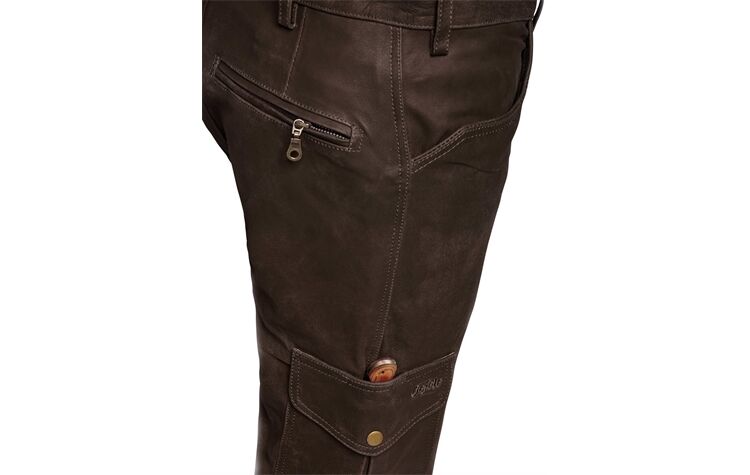 La Chasse® Robuste Büffellederhose mit Beintasche