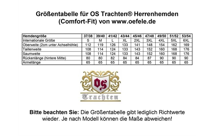 OS Trachten® Herrenhemd Arbeitshemd Condor Comfort Fit