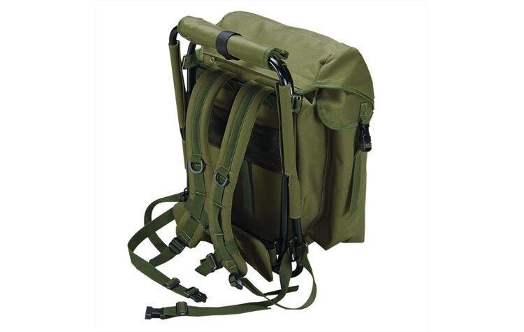 AKAH Sitzrucksack Jagdrucksack 34L – Wasserfest, gepolstert, mit abnehmbarem Sitz & Tragegestell – 600D Nylon, ideal für Treibjagd & Ansitz 61555100