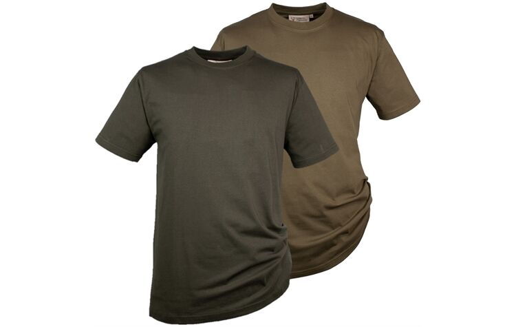 Hubertus T-Shirts im Doppelpack oliv schilf Jagdshirts 10727611/308