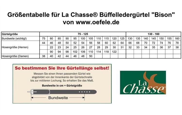 La Chasse® Büffelledergürtel "Bison"