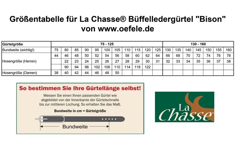 La Chasse® Büffelledergürtel "Bison"