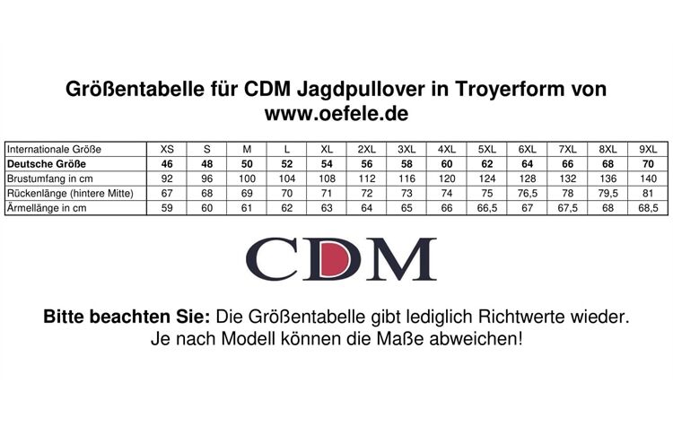 CDM Warmer Jagdpullover in Troyerform