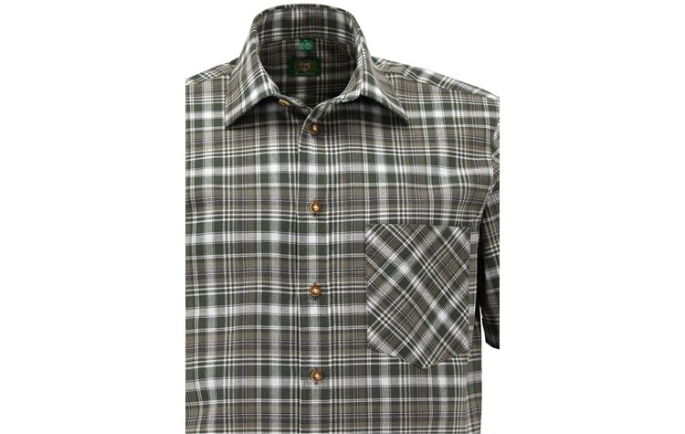 OS Trachten® Karohemd kurzarm