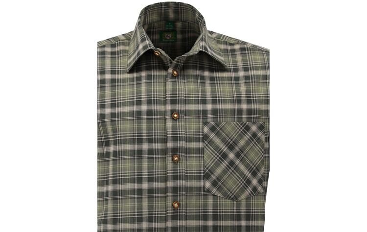 OS Trachten® Karohemd kurzarm