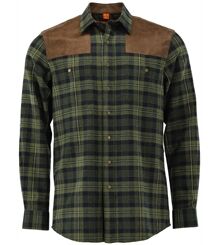 Tom Collins® Flanellhemd mit Schulterbesatz Jagdhemd oliv/grün von Oefele Jagd 410000-4264/56