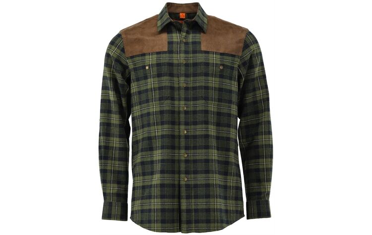 Tom Collins® Flanellhemd mit Schulterbesatz Jagdhemd oliv/grün von Oefele Jagd 410000-4264/56