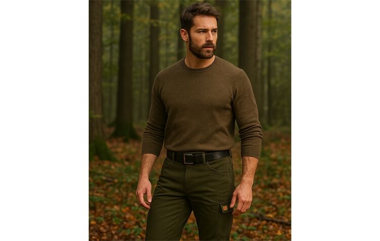 La Chasse Jagdjeans Jagdhose Herren "Monza" Jägerjeans oliv grün Oefele Hose