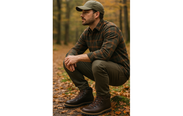 La Chasse® Jagd- & Bergstiefel "Lhotse" Jagdstiefel Bergschuh braun mit Doppezwienaht Jagdschuh Herren extrem strapazierfähig 126
