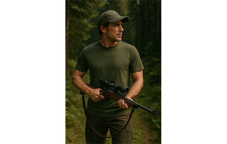 OS Trachten® T-Shirts Doppelpack 100 % Baumwolle oliv Jagdshirts Outdoor Oefele