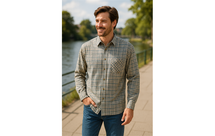 OS Trachten® Herrenhemd Arbeitshemd Condor Comfort Fit 120000-0417/42