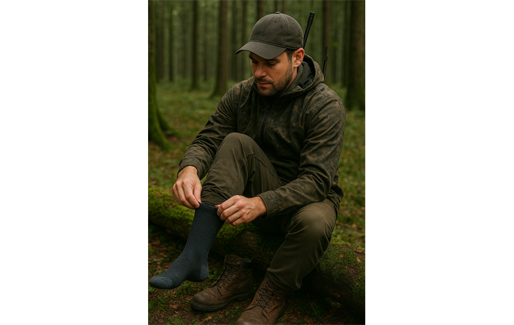 Crosslander Anti-Zecken-Socke Jagdsocken Outdoorsocken Wandersocken mit Zeckenschutz 28232