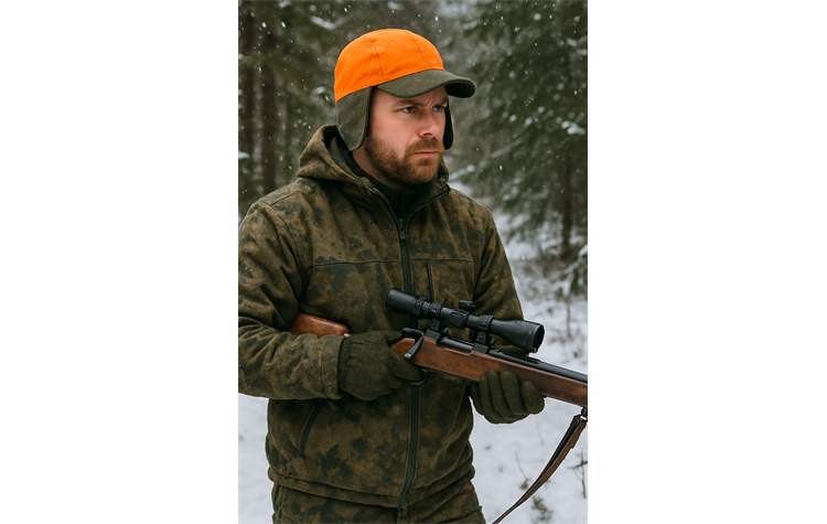 Elutex Wendecap "Sign" Jagdmütze Wendemütze oliv/grün signalorange Drückjagd Treibjagd 8990