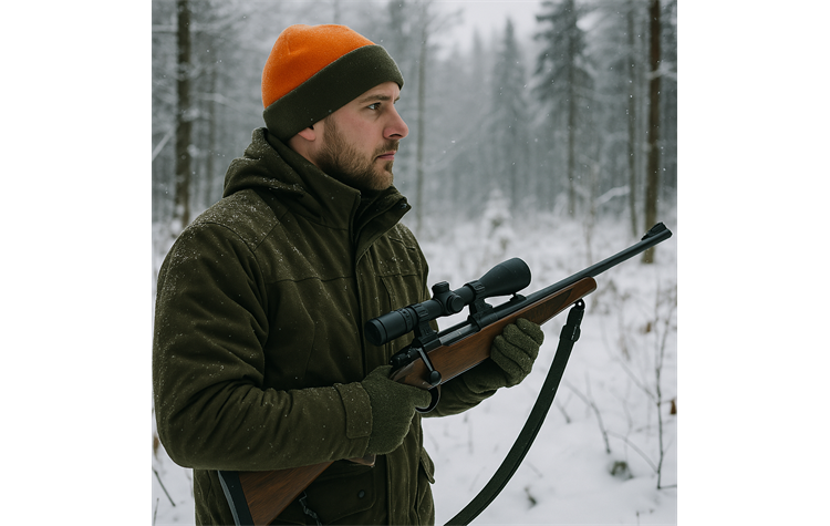 Elutex Wendemütze Jagdmütze für Drückjagd Treibjagd Signalmütze orange Wendemütze wendbar
