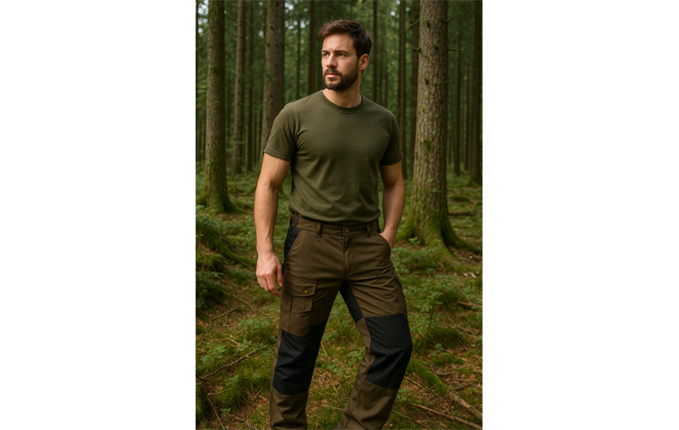 La Chasse® leichte Stretch-Funktionshose "Kiruna" Jagdhose Herren braun/schwarz Jägerhose Stretchhose wasserabweisend Dehnbund