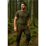 La Chasse® leichte Stretch-Funktionshose "Kiruna" Jagdhose Herren braun/schwarz Jägerhose Stretchhose wasserabweisend Dehnbund