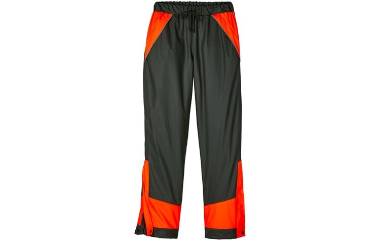 Elutex by Scheibler Signal-Regenhose oliv/orange Regenparka wasserdicht von Oefele Jagd 8128 3.000 mm Wassersäule