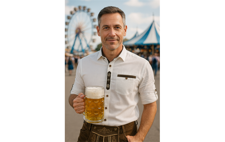 OS Trachten® Trachtenhemd "Zierteile" weiß unifarmen Oefele Herren Oktoberfest/Wiesn 420056-3003/01 