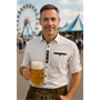OS Trachten® Trachtenhemd "Zierteile" weiß unifarmen Oefele Herren Oktoberfest/Wiesn 420056-3003/01 