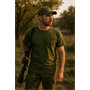 OS Trachten® Orbis Textil T-Shirts im Doppelpack (2er Pack) 2 T-Shirts für die Jagd zum Preis von Einem mit Brusttasche oliv/grün 128000-2710