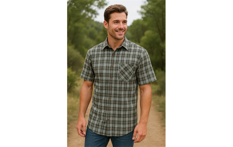 OS Trachten® Karohemd kurzarm