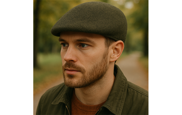 Lodenhut Faustmann Schiebermütze Jagdmütze oliv/grün Flatcap 4060 907/0 oliv wasserabweisend