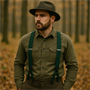 La Chasse® Hosenträger mit Lederschlaufen oliv/grün jagdhosenträger Herren 28100-03