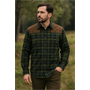 Tom Collins® Flanellhemd mit Schulterbesatz Jagdhemd oliv/grün von Oefele Jagd 410000-4264/56