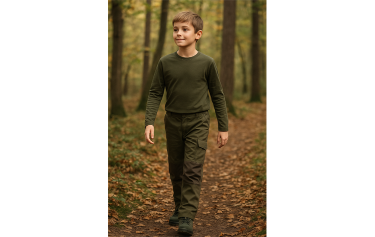 Percussion® Kinder-Jagdhose "Roncier" mit robusten Verstärkungen stark wasserabweisend 2939, khaki