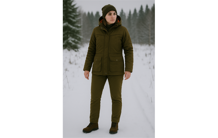 Hubertus Damen Ansitzhose 10852411/315 Jagdhose für Jägerinnen oliv/grün mit Primaloft Ansitzhose mit Thermofutter