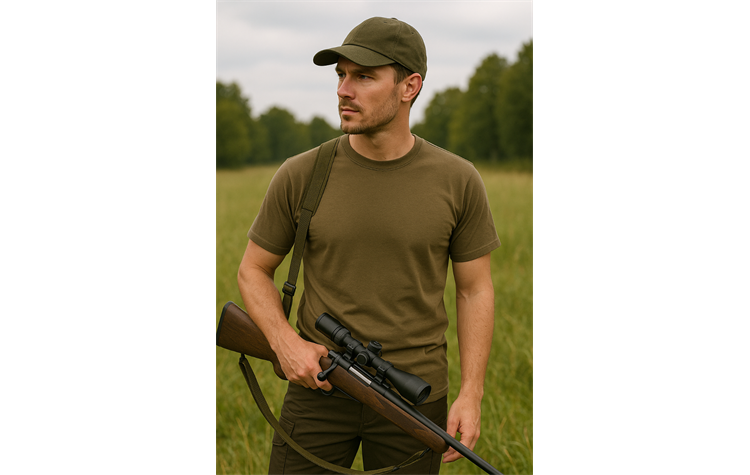 Hubertus® T-Shirts im 3er-Pack schilf/oliv/beige Jagdshirts einfarbig robust NEU 10727710/399