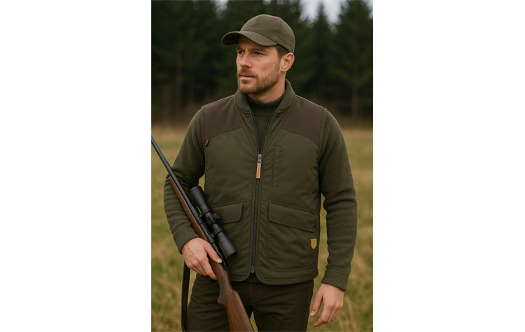 Hubertus® funktionelle Jagd-Schießweste Jagdweste oliv/grün von Oefele Jagd 10976625/316