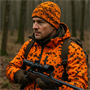 La Chasse® mollig-warme Wendemütze signalorange/oliv-pixelcamo Jagdmütze für Treib- & Drückjagd Einheitsgröße für Damen und Herren Wintermütze