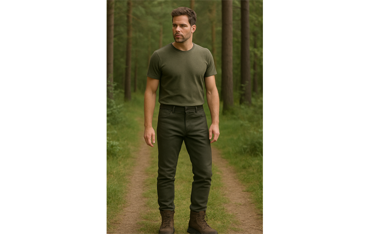 La Chasse Büffelleder-Stiefelhose Oefele Jagdlederhose oliv/grün mit Reißverschluss aus Nubukleder geölt Herren