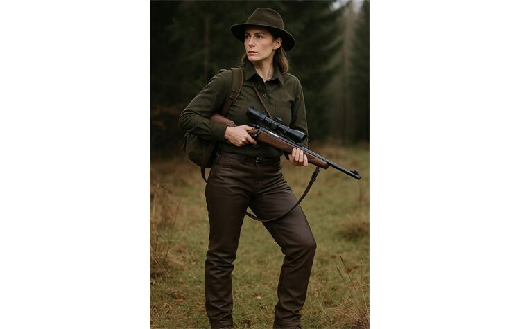La Chasse® Damen-Lederhose aus Büffelleder