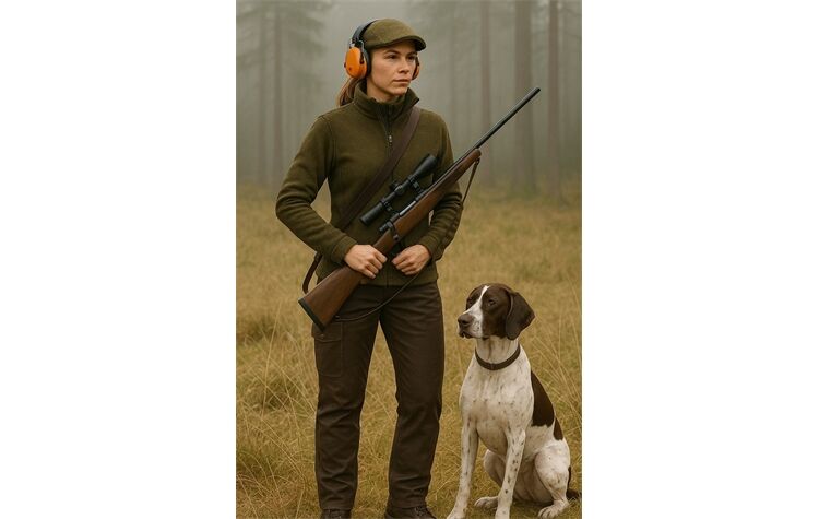 La Chasse® Damen-Büffellederhose mit Beintasche