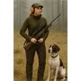 La Chasse® Damen-Büffellederhose mit Beintasche