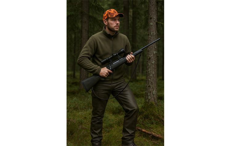La Chasse® Robuste Büffellederhose mit Beintasche