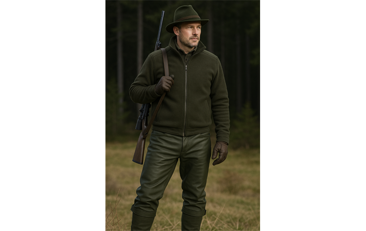La Chasse Büffelleder-Kniebundhose Oefele oliv/grün Jagdhose Knickerbocker Herren