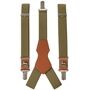 La Chasse® Hosenträger mit Leder und Motiv "Hirsch" Jagdhosenträger olivgrün 87640000