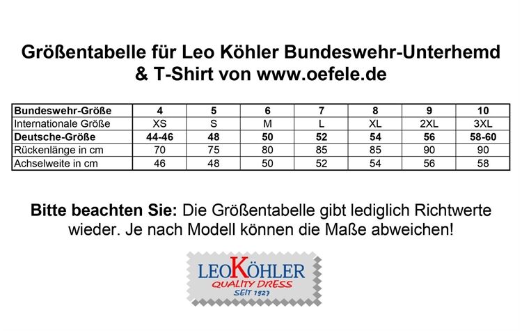 Leo Köhler BW-Unterhemd | T-Shirt