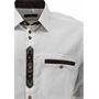 OS Trachten® Trachtenhemd "Zierteile" weiß unifarmen Oefele Herren Oktoberfest/Wiesn 420056-3003/01