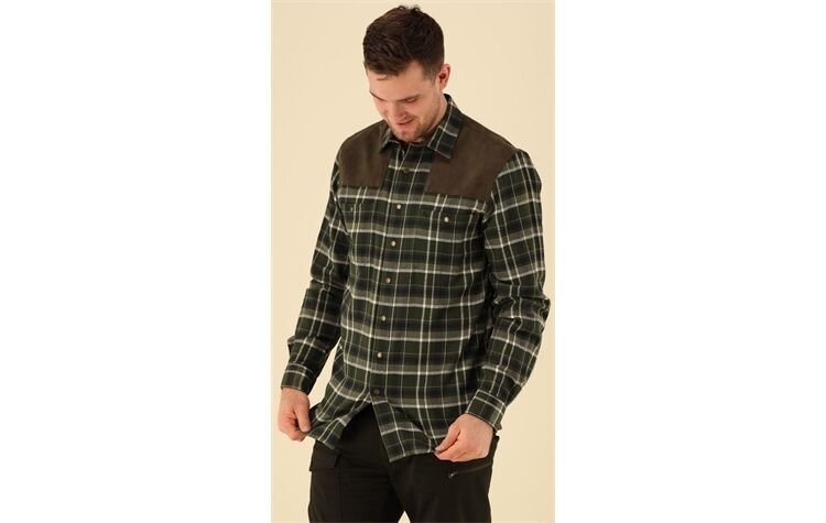 Tom Collins® Flanellhemd mit Besatz Jagdhemd Herren 410000-4220/55 Jägerhemd Forsthemd