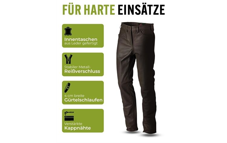 La Chasse® Damen-Lederhose aus Büffelleder