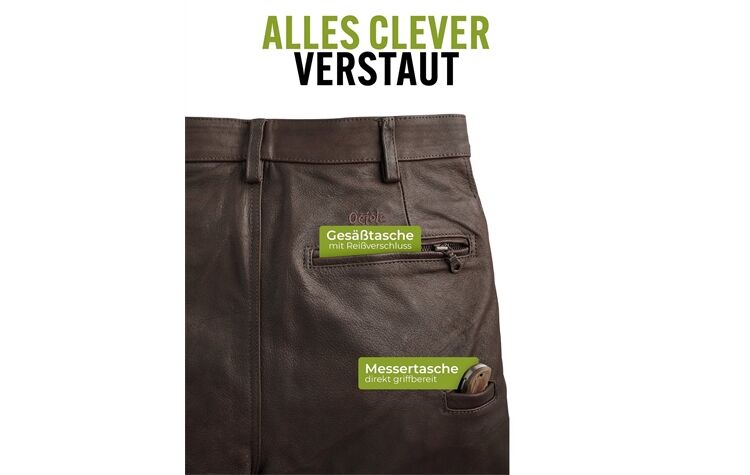 La Chasse® Strapazier-Lederhose aus Büffelleder