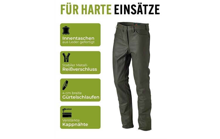 La Chasse® Strapazier-Lederhose aus Büffelleder